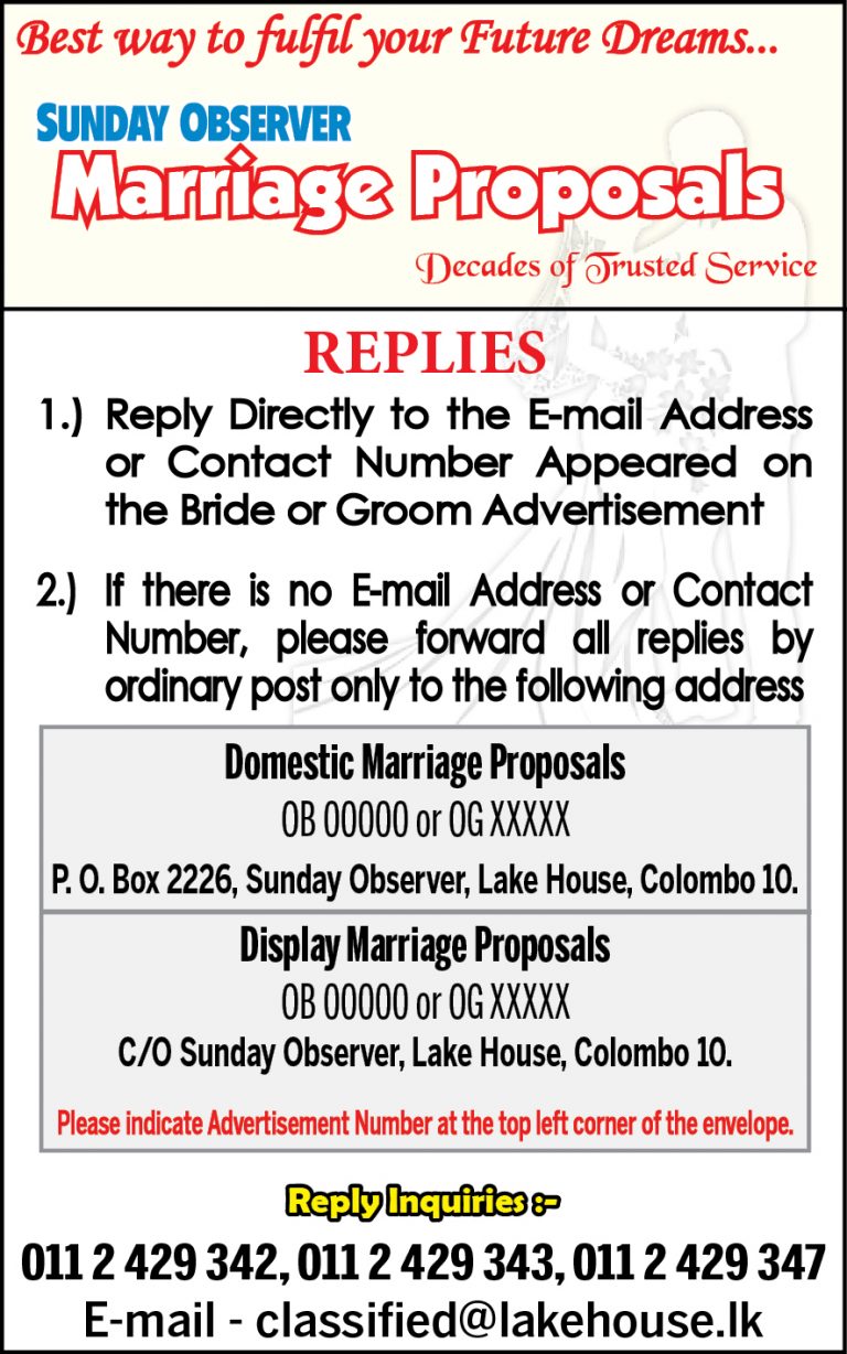 Marriage Proposals - Sunday Observer
