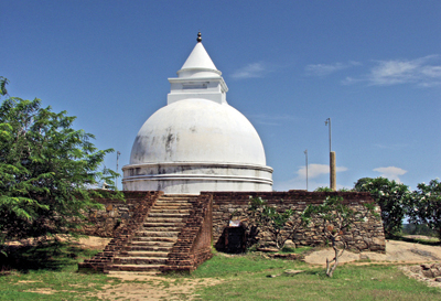 The newly restored Chaitya at the Vihara