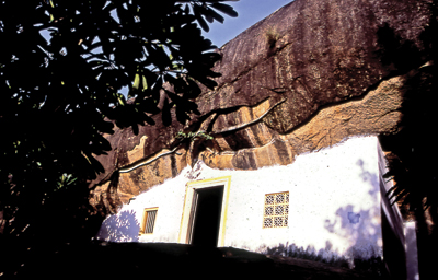 The main rock cave shrine at the Magul Maha Vihara