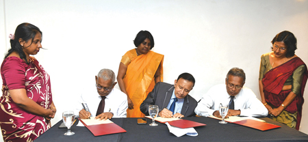 The signing of the agreement.