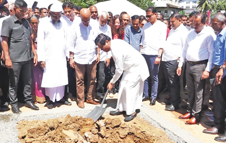 Transport, Highways and Media Minister Dr. Bandula Gunawardenalaunches construction work