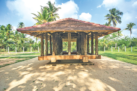  The Panavitiya Ambalama on four solid rock stones planted on the ground