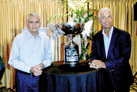 Michael with another legend Sir Garfield Sobers