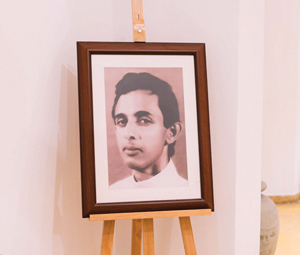 Portrait of the late Nalanda Ellawala at the Nalanda Innovation Hub