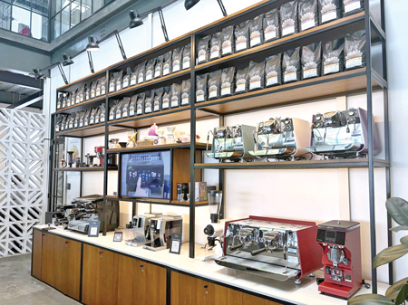 Assortment of coffee machines and equipment