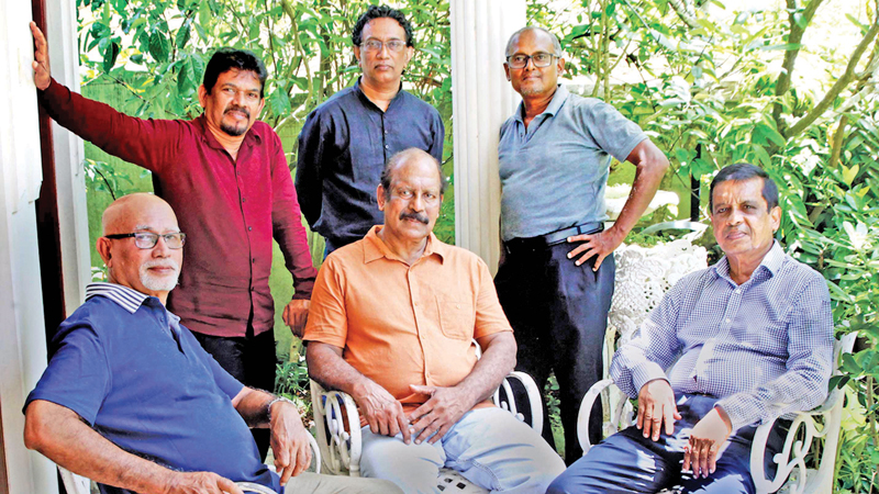 26-Odyssey-01 (Standing) Nuwan Thenuwara, Rohan Dassenaieke and Anura Srinath. (Seated) Wasantha Siriwardena, Janaka Ratnayake and Sunil Katugampola