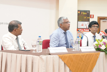 (L to R )– Dr. Lasantha Karunasekera, Deputy Chief Executive Officer/ Director – Medical Services, Deepthi Lokuarachchi - Group Chief Executive Officer, Lanka Hospitals Group and Dr. Upul Wickramarachchi, Resident Consultant Cardiologist - Lanka Hospitals