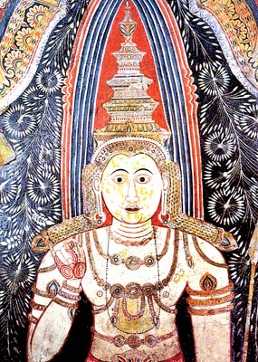 God Saman as depicted at the Kelaniya Vihara