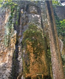 The 39-ft incompletely carved Buddha image at Dowa temple