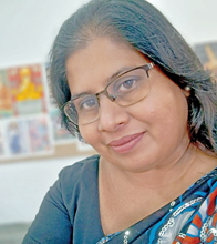 Saven’s art teacher, Niluka Dhanwanthari (Divine School of Arts)