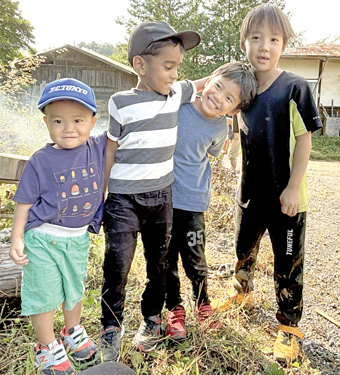 Saven with his best friend Soya and others