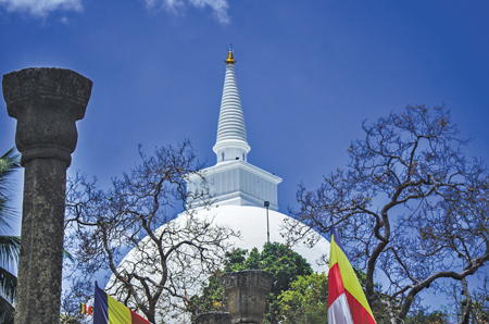 The Mihintale ‘Maha Seya’ amid picturesque surroundings