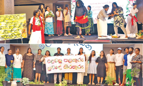 Cultural performances by midwife trainees at the launch of ‘National Nutrition Month’ Pictures by Sulochana Gamage