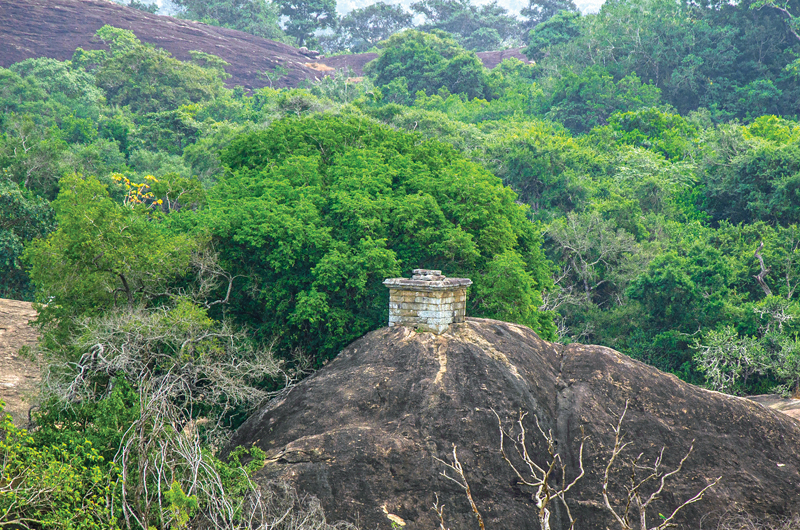 The Pothgula with a chimney-like enclosure at the summit of a rock